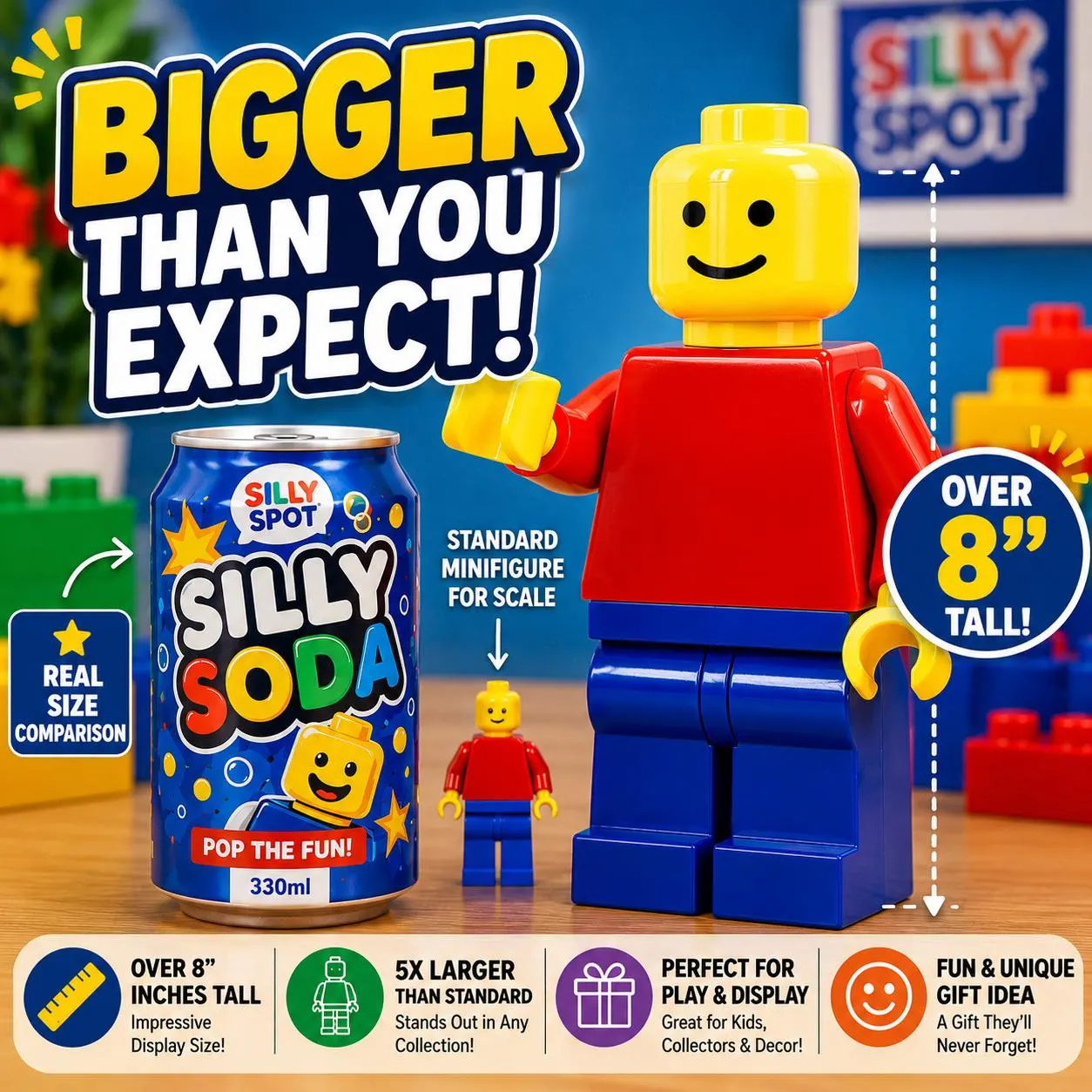 Giant Minifigure 8+ Inches Tall