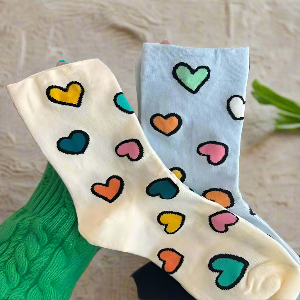 Cartoon Heart Socks