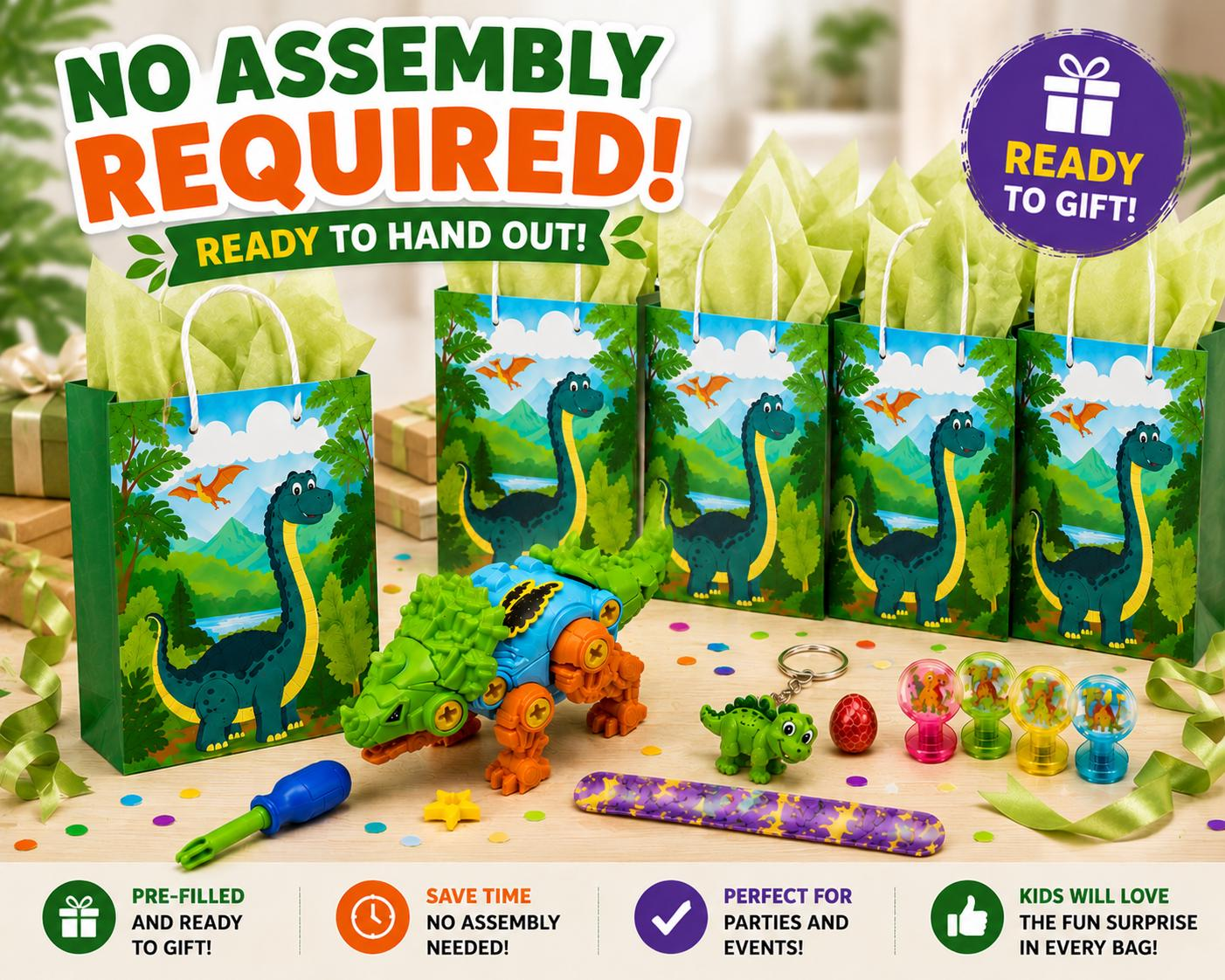 Dinosaur Party Favor Bags