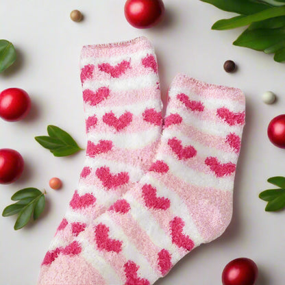 Fuzzy Pink Socks