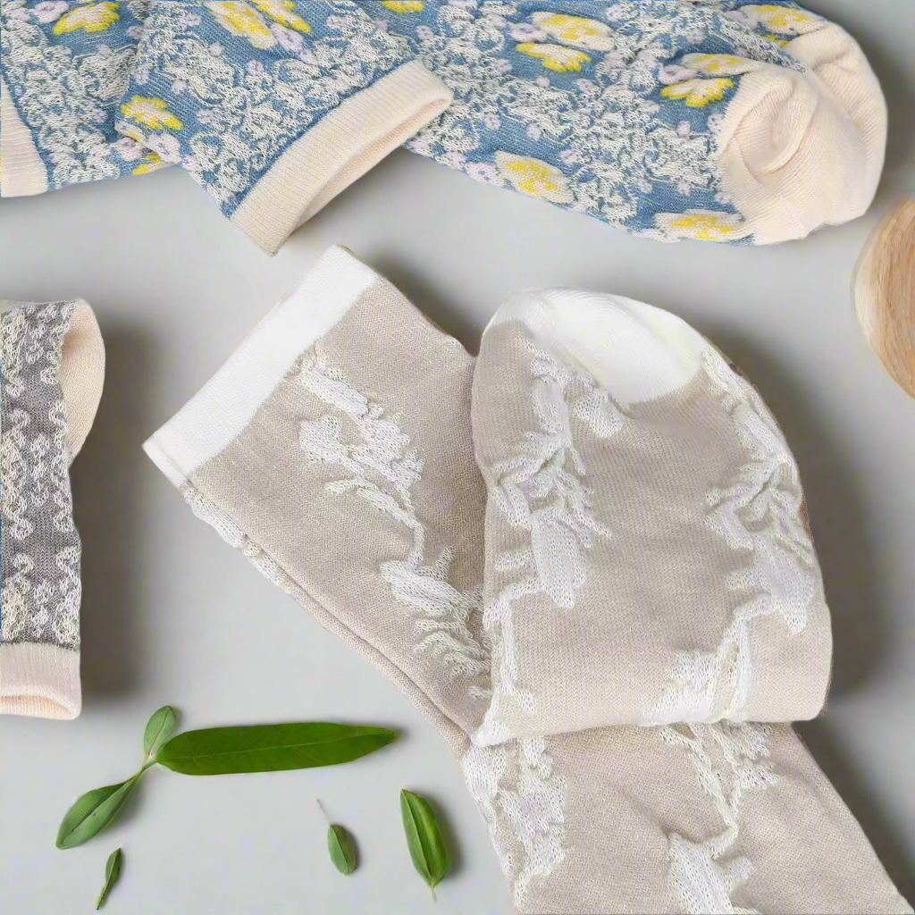Vintage Floral Socks 9 Pack