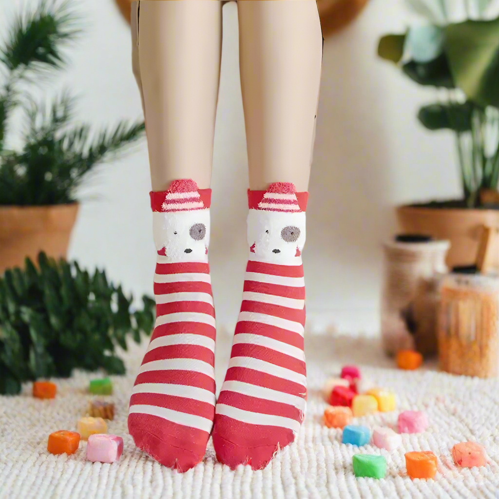 4 Pair Christmas Animal Socks