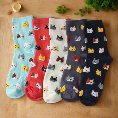 Cat Pattern Socks