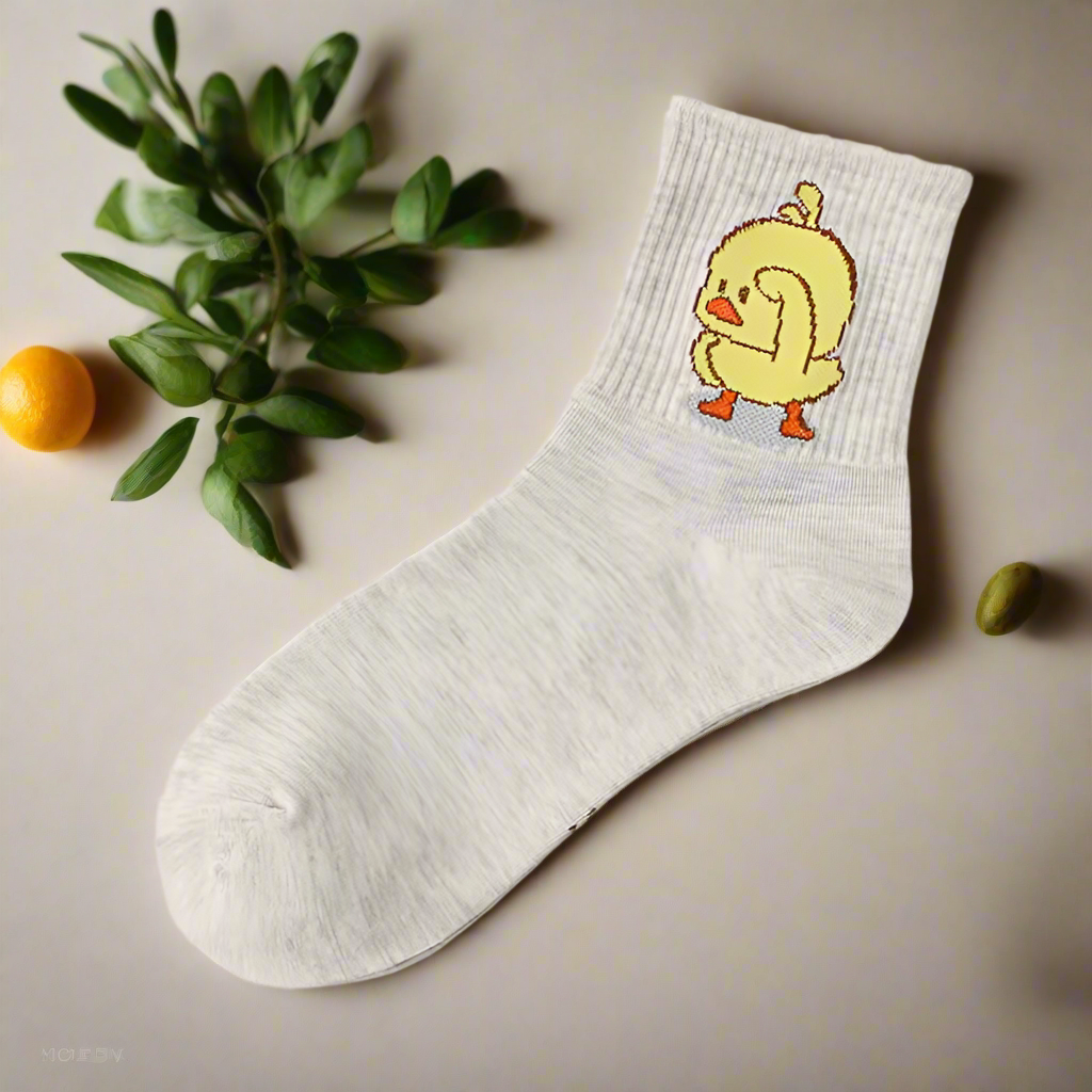 Cartoon Duck Socks