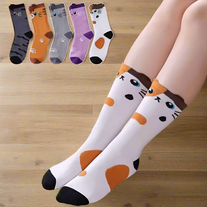 Cartoon Cat Or Dog Socks
