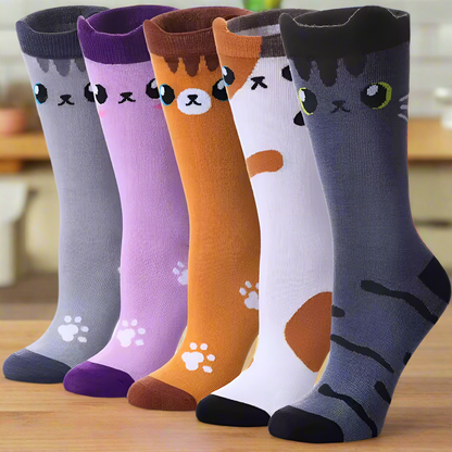 Cartoon Cat Or Dog Socks