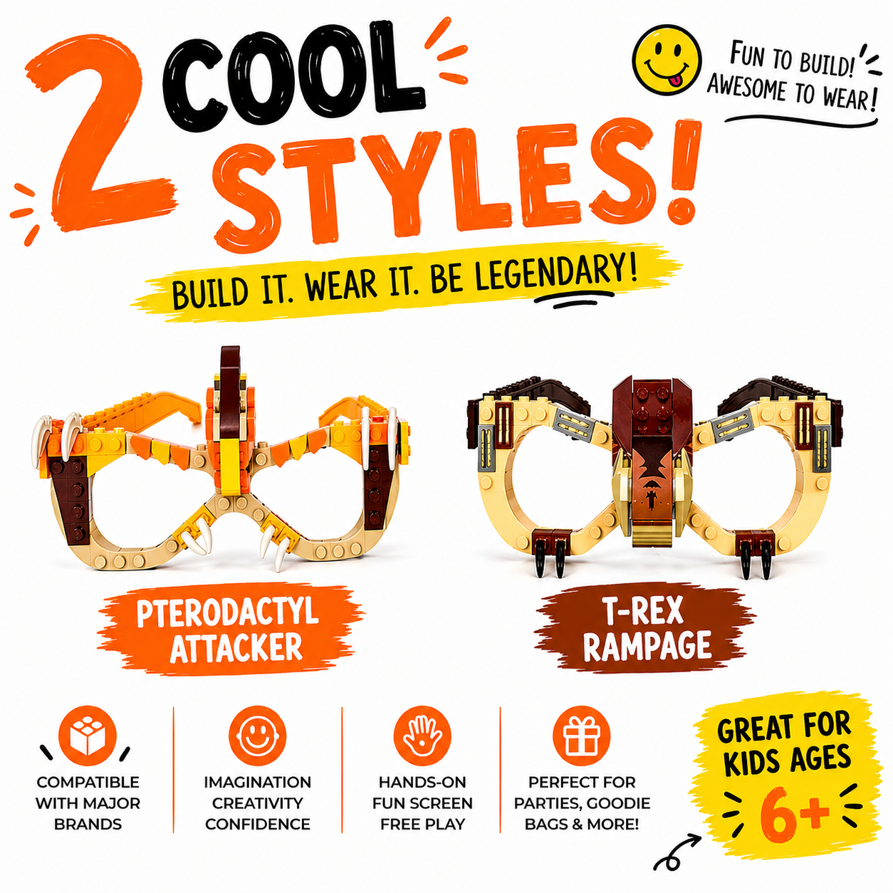 Buildable Dinosaur Glasses