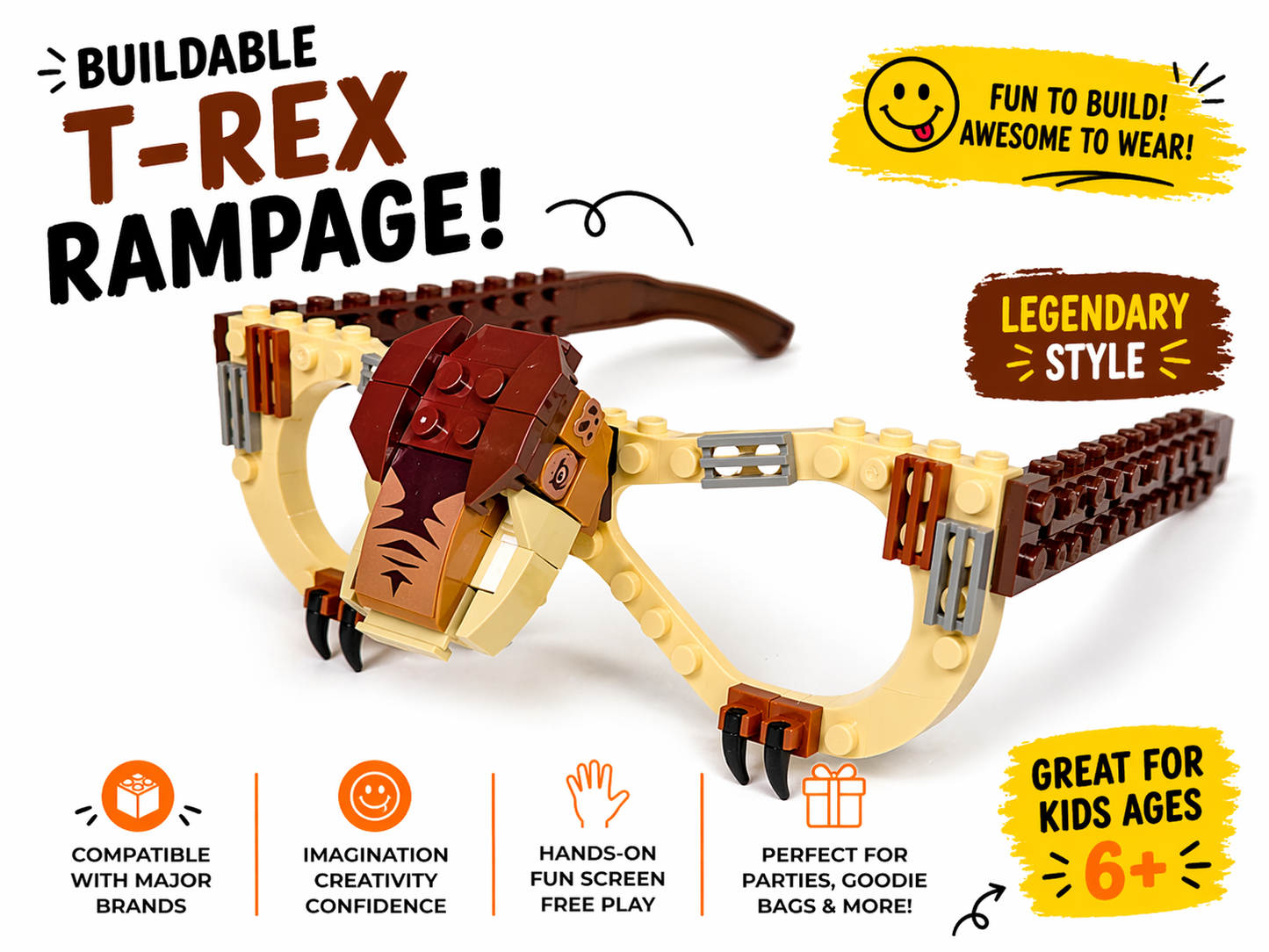 Buildable Dinosaur Glasses