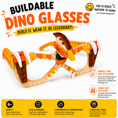 Buildable Dinosaur Glasses
