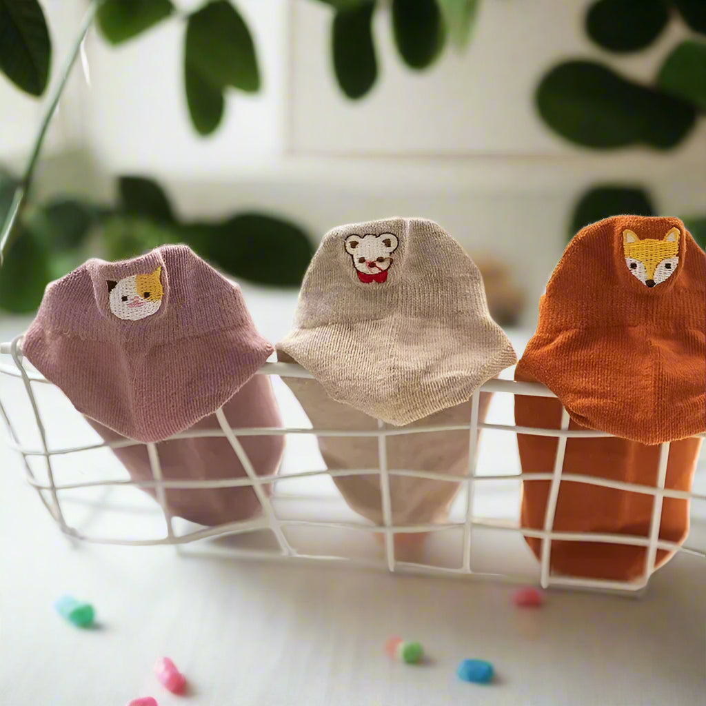 Embroidered Animal Socks