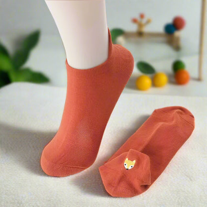 Embroidered Animal Socks