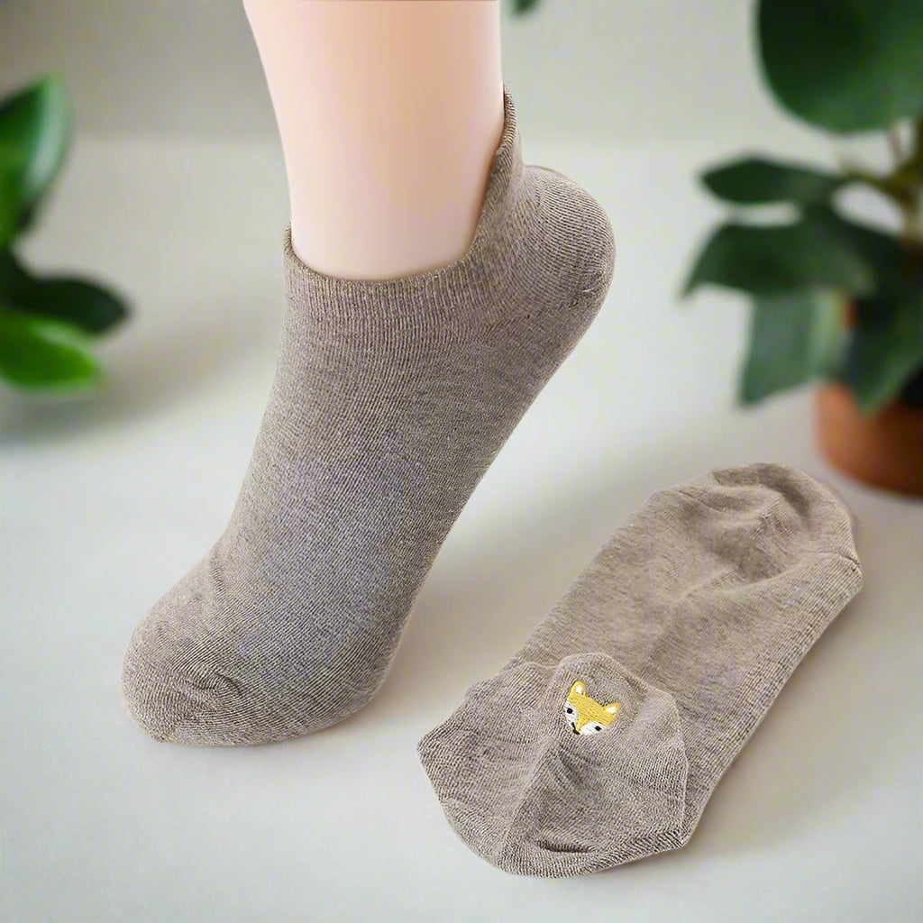 Embroidered Animal Socks
