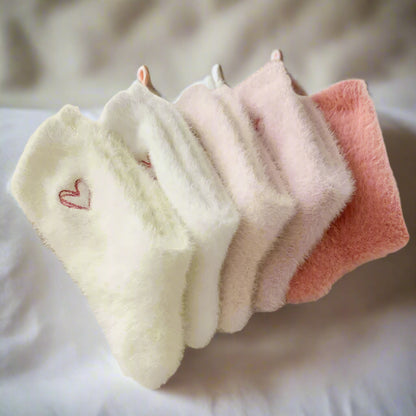 Embroidered Heart Socks