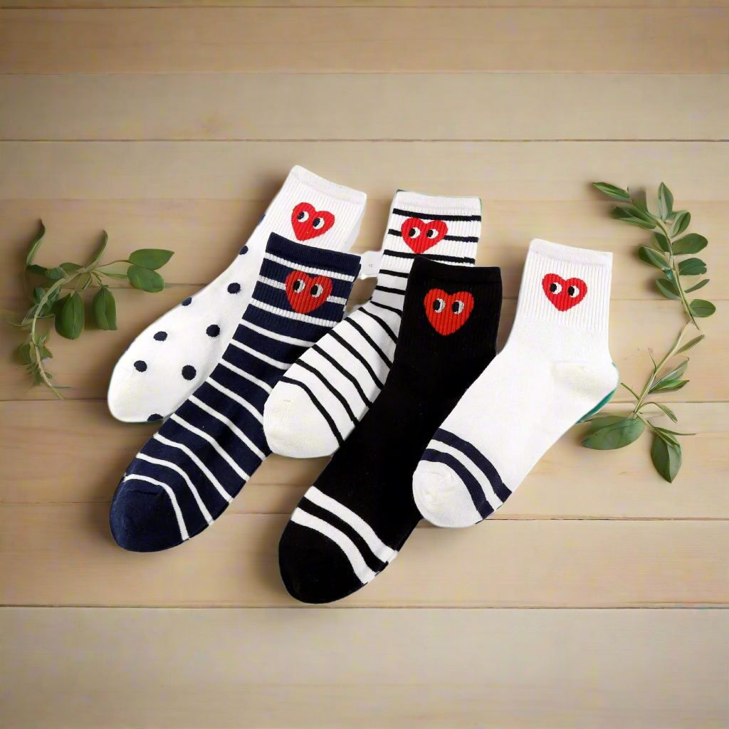 Korean Heart Socks