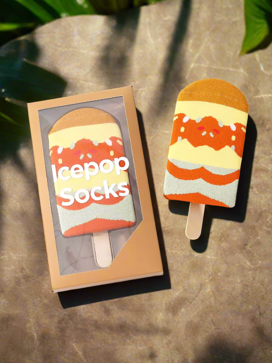 Orange Cream Ice Pop Socks