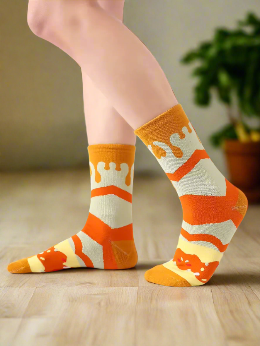 Orange Cream Ice Pop Socks