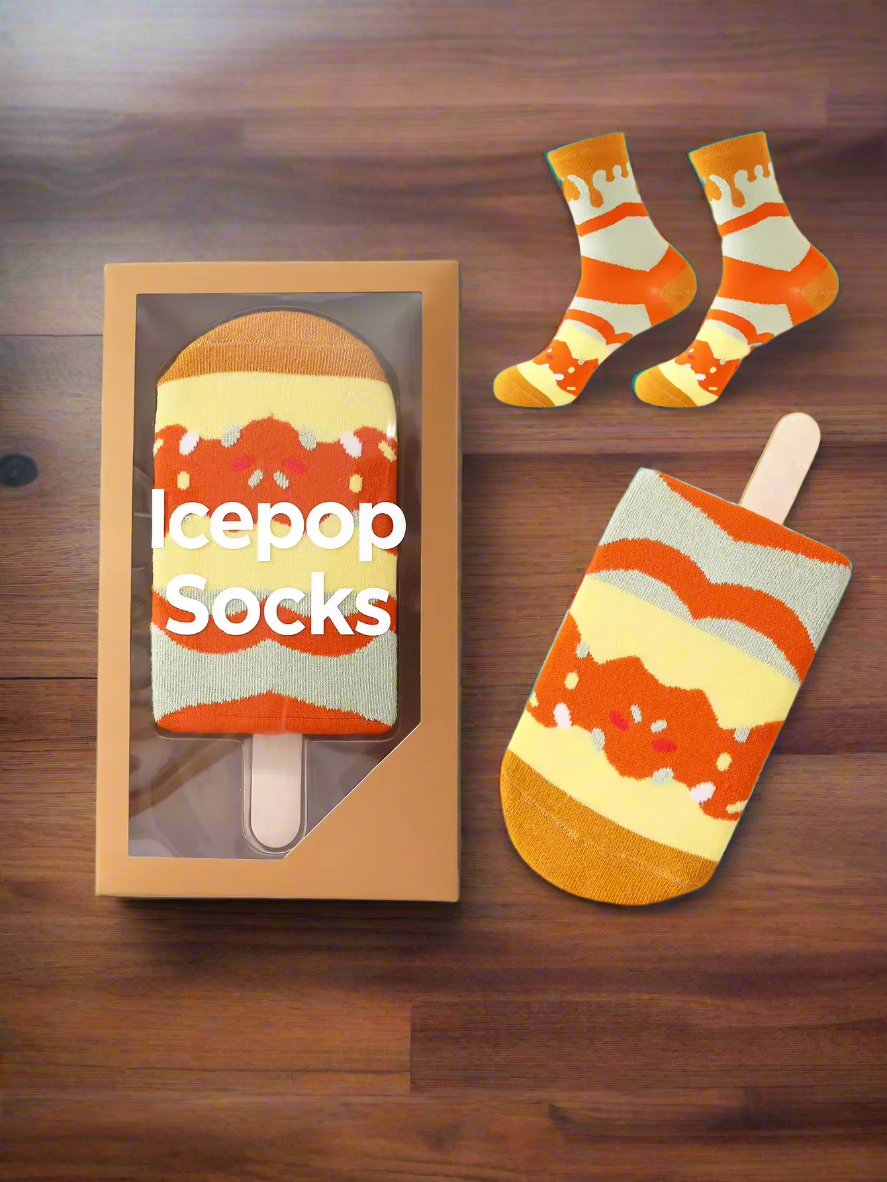 Orange Cream Ice Pop Socks