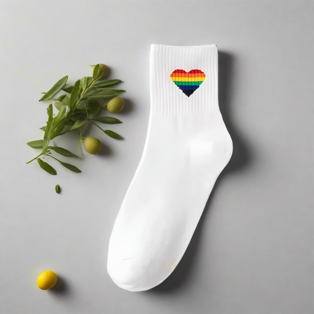 Heart Rainbow Socks