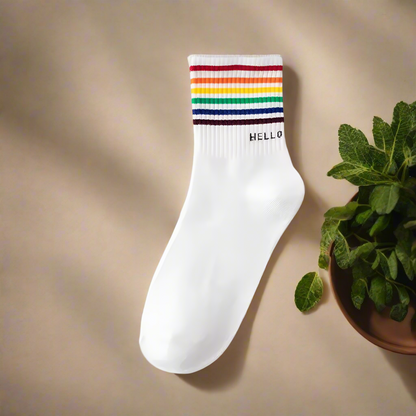 Heart Rainbow Socks
