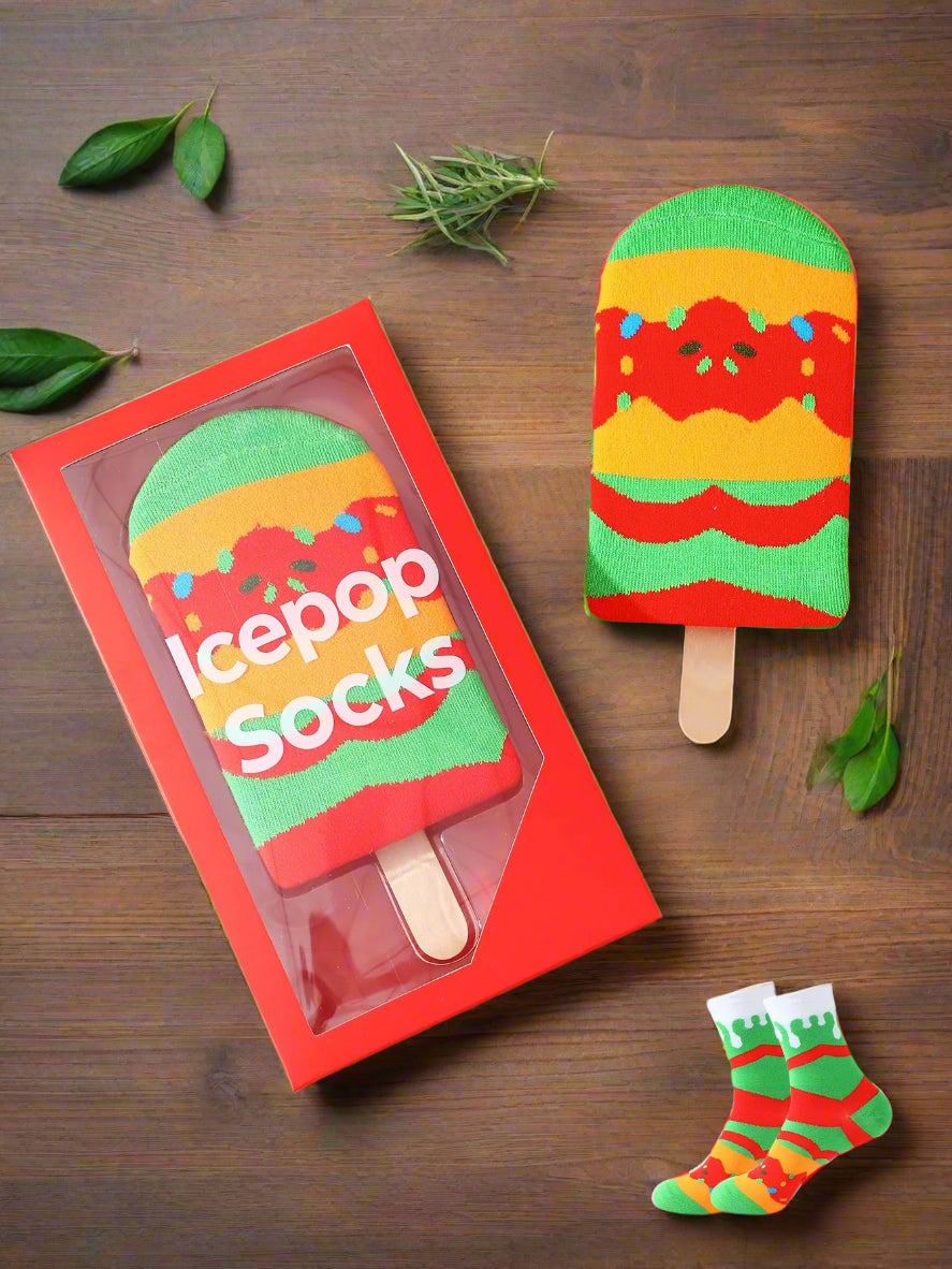 Strawberry Cream Ice Pop Socks