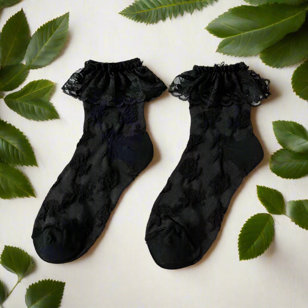 3 Pack Lace Bow Socks