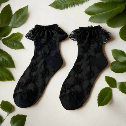 3 Pack Lace Bow Socks