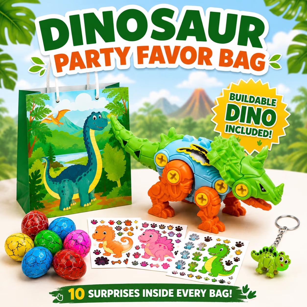 Dinosaur Party Favor Bags